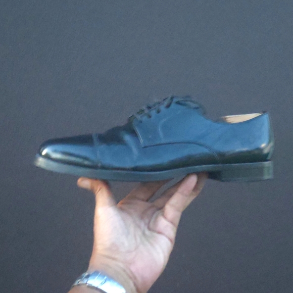 Cole Haan/Vibram® Men’s Caldwell Derby Black Leather Cap Toe Lace Up Oxford - Picture 17 of 17